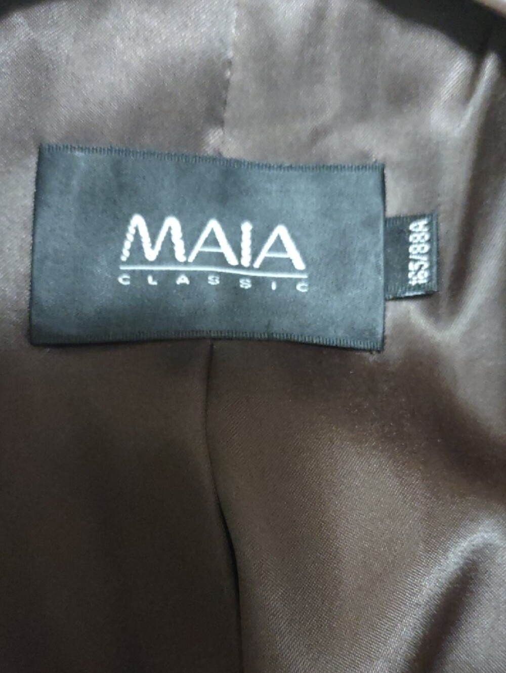 Maya Brown Long Women's Robe with Belt - Picture 3 of 4